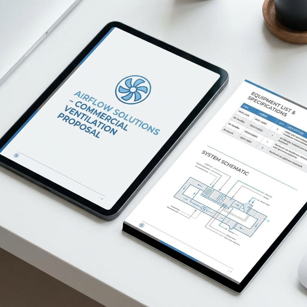 Фрагмент коммерческого предложения и рабочего интерфейса для B2B-пресейла